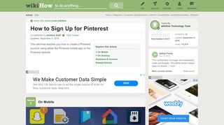 
                            6. How to Sign Up for Pinterest - wikiHow