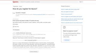 
                            1. How to sign up for Quora - Quora