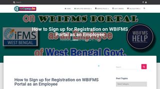 
                            3. How to Sign up for Registration on WBIFMS Portal as an Employee