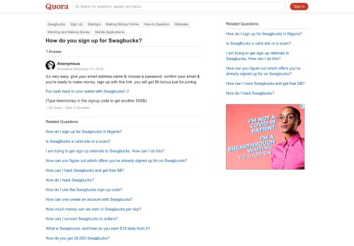 
                            13. How to sign up for Swagbucks - Quora