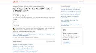 
                            3. How to sign up for the Blue Prism RPA developer certification exam ...