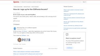 
                            3. How to sign up for the CGPersia forums - Quora