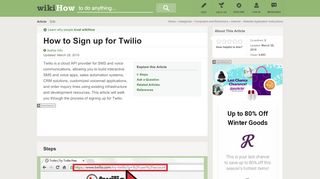 
                            6. How to Sign up for Twilio: 4 Steps (with Pictures) - wikiHow
