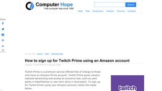
                            7. How to sign up for Twitch Prime using an Amazon account