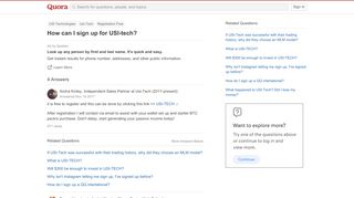 
                            9. How to sign up for USI-tech - Quora