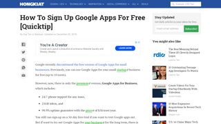 
                            4. How To Sign Up Google Apps For Free - Hongkiat