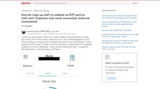 
                            11. How to sign up JioFi on website as OTP sent on JioFi sim - Quora