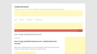 
                            8. How To Sign Up MobiFriends Account | MobiFriends Free Chat