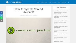 
                            6. How to Sign Up New Commission Junction (CJ) Account?