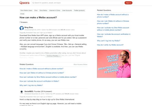 
                            7. How to sign up on Weibo - Quora