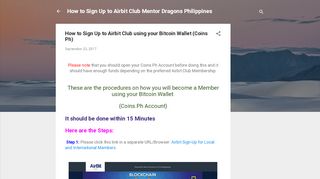 
                            3. How to Sign Up to Airbit Club using your Bitcoin Wallet  ...