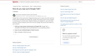 
                            13. How to sign up to Google Talk - Quora