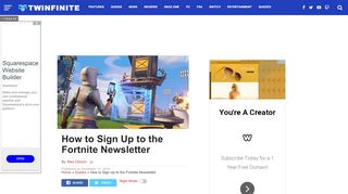 
                            2. How to Sign Up to the Fortnite Newsletter - Twinfinite