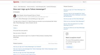 
                            8. How to sign up to Yahoo messenger - Quora