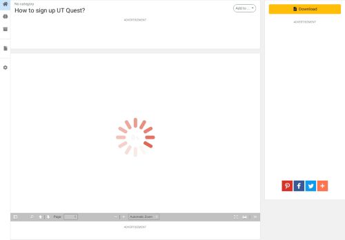 
                            12. How to sign up UT Quest? - studylib.net