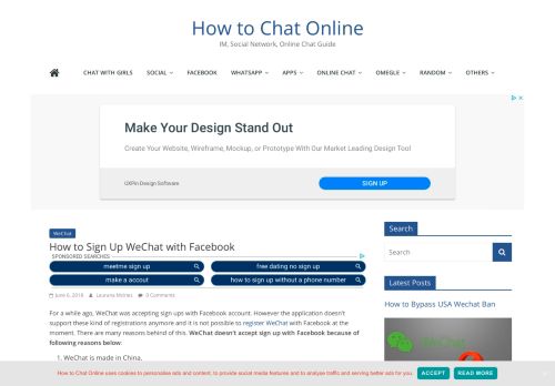 
                            2. How to Sign Up WeChat with Facebook | How to Chat Online