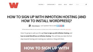 
                            13. How To Sign Up With InMotion Hosting (+ How To Install WordPress)