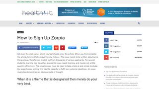 
                            7. How to Sign Up Zorpia - Revista Health-IT - Saúde Online - Grupo Mídia
