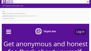 
                            6. How to sign up/register to sayat.me | sayat.me guide