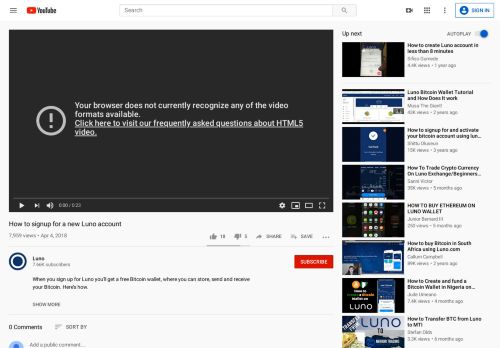 
                            8. How to signup for a new Luno account - YouTube