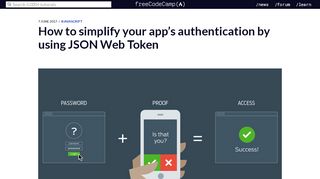 
                            5. How to simplify your app's authentication by using JSON Web Token