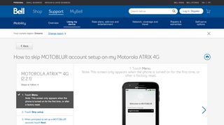 
                            8. How to skip MOTOBLUR account setup on my Motorola ATRIX 4G