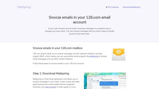 
                            2. How to snooze emails in your 126.com email account - Mailspring