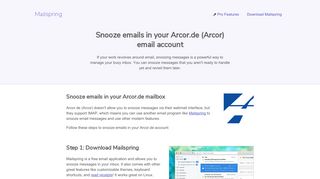 
                            7. How to snooze emails in your Arcor.de (Arcor) email account