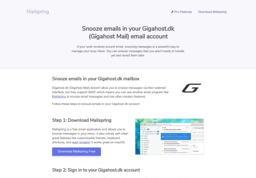 
                            11. How to snooze emails in your Gigahost.dk (Gigahost Mail) email account