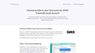 
                            7. How to snooze emails in your Gmx.com.my (GMX Freemail) email ...