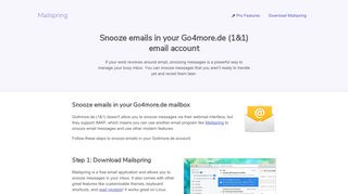 
                            3. How to snooze emails in your Go4more.de (1&1) email account