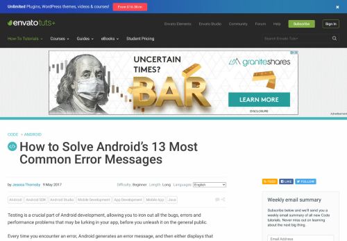
                            5. How to Solve Android's 13 Most Common Error Messages - Code Tuts