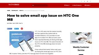 
                            8. How to solve email app issue on HTC One M8 | Technobezz