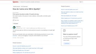 
                            4. How to solve error 408 in Spotify - Quora