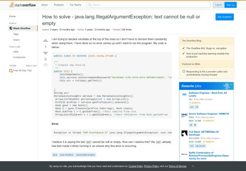 
                            1. How to solve - java.lang.IllegalArgumentException: text cannot be ...