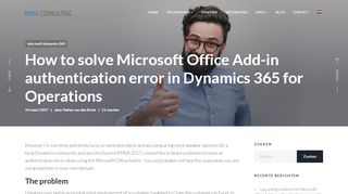 
                            10. How to solve Microsoft Office Add-in authentication error in Dynamics ...