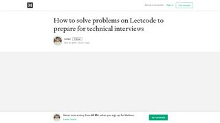 
                            7. How to solve problems on Leetcode to prepare for technical interviews