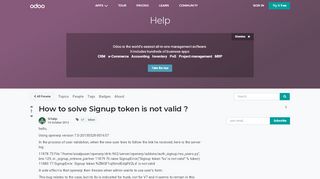 
                            13. How to solve Signup token is not valid ? | Odoo