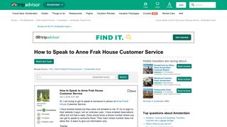 
                            8. How to Speak to Anne Frak House Customer Service - Amsterdam Forum ...