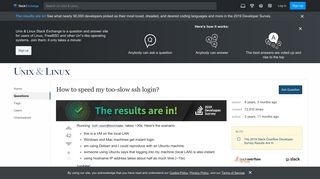 
                            8. How to speed my too-slow ssh login? - Unix & Linux Stack Exchange