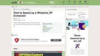 
                            2. How to Speed up a Windows XP Computer: 10 Steps (with Pictures)