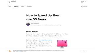 
                            3. How to Speed Up Slow macOS Sierra - MacPaw