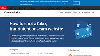
                            10. How to spot a fake, fraudulent or scam website - Which.co.uk