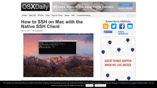 
                            11. How to SSH on Mac with the Native SSH Client - OSXDaily