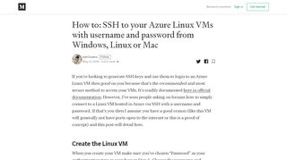 
                            11. How to: SSH to your Azure Linux VMs with username and password ...