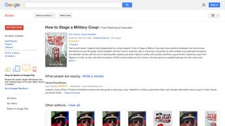 
                            8. How to Stage a Military Coup: From Planning to Execution