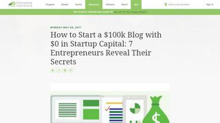 
                            11. How to Start a $100k Blog with $0 in Startup Capital: 7 Entrepreneurs ...