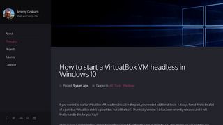 
                            8. How to start a VirtualBox VM headless in Windows 10 | Jez.me