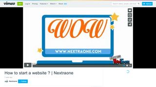 
                            7. How to start a website ? | Nextraone on Vimeo