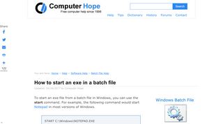 
                            1. How to start an exe in a batch file - Computer Hope